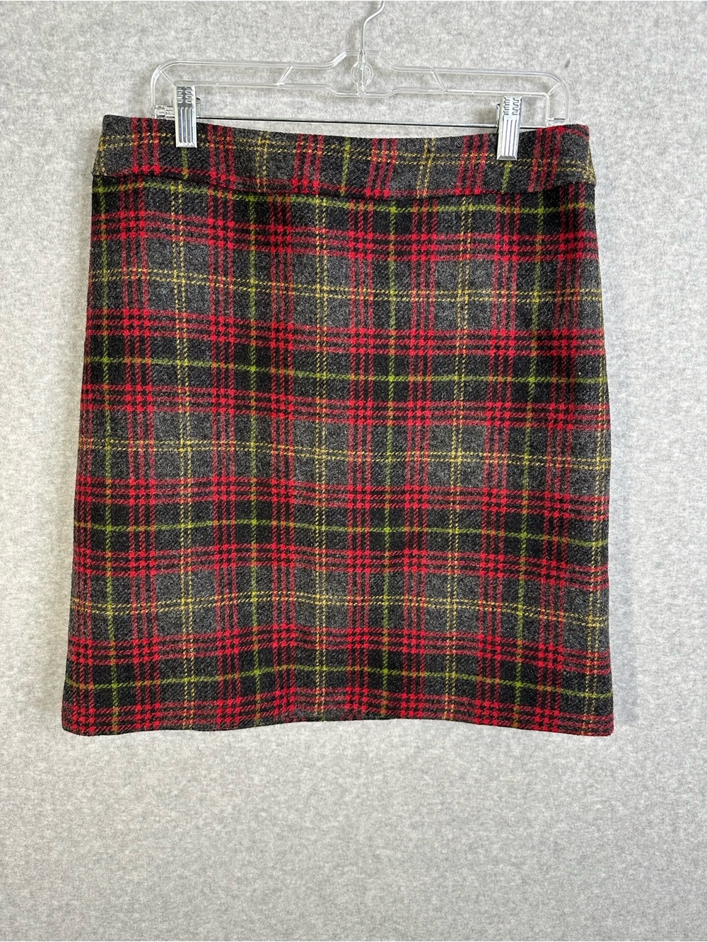 Boden 100% Wool Tartan Plaid Skirt Size  14 Tall Old Money British Styling